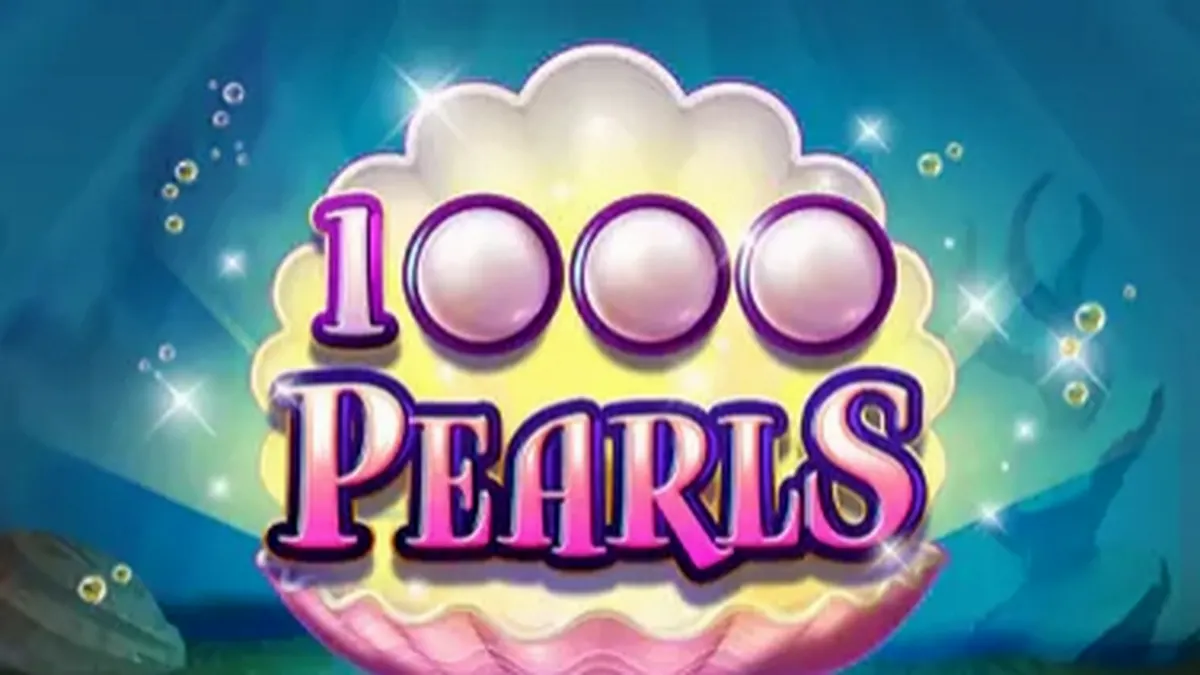 1000 Pearls سلاٹ گیم کا سمندری تھیم والا انٹرفیس